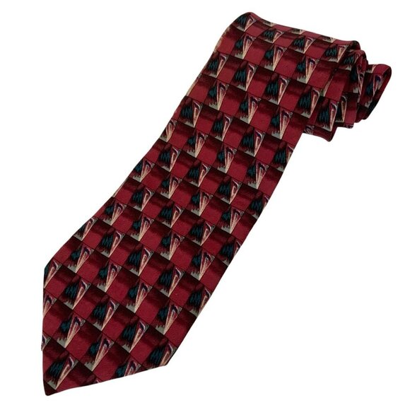 Molecular Expressions By Stonehenge Silk Tie Red Amaretto Under Microscope USA - Picture 1 of 5